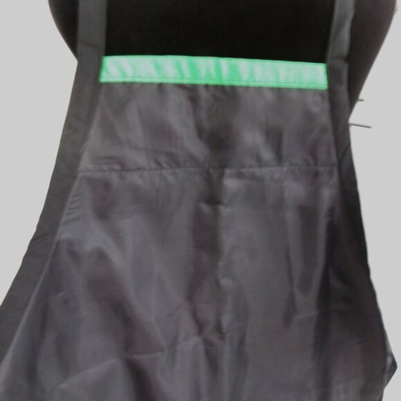 New Black Batik Green Gold Metallic Fuchsia Pink Over the Head Apron Pockets - Picture 12 of 12